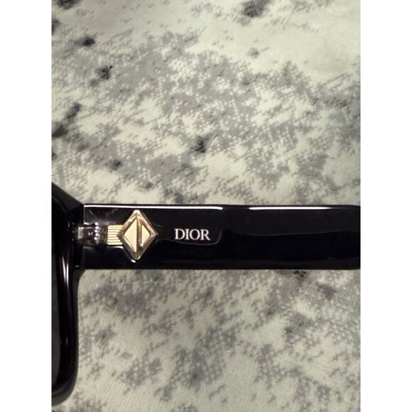 Christian Dior CD Diamond S61 Black Rectangular Sunglasses With Case Lens - Picture 3 of 15